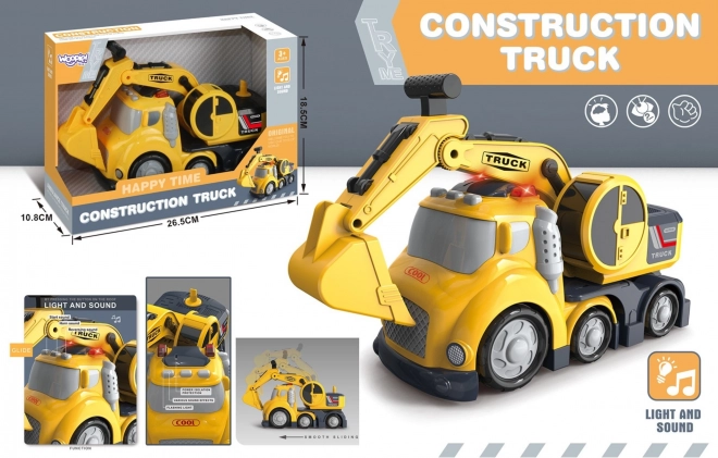 Aushubmaschine City Truck mit Licht- und Geräuscheffekten