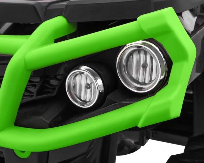 Kinder-Batterie-Quad Schwarz/Grün + EVA-Reifen + MP3-Radio + LED-Diode + sanfter Start