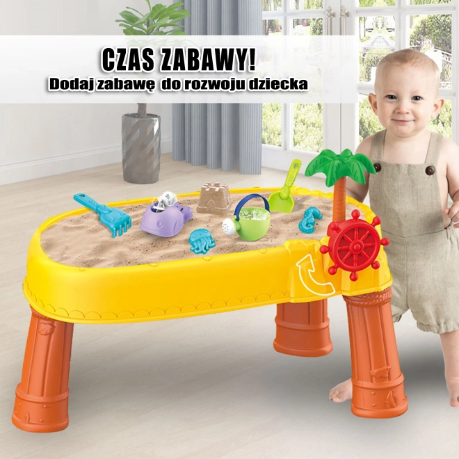 Wasserspieltisch 2-in-1 Sandkasten Piratenschiff