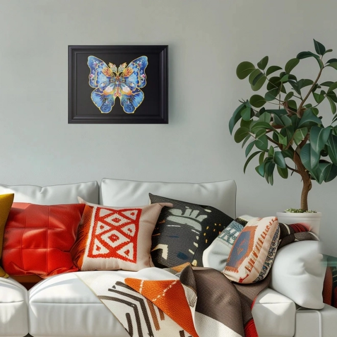 Holzpuzzle Schmetterling Morpho Helena