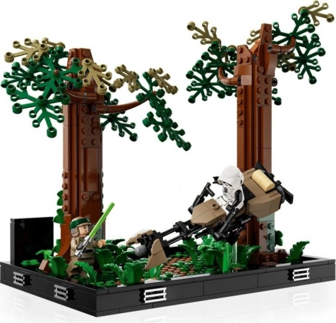 Lego Star Wars Diorama: Verfolgungsjagd auf Endor