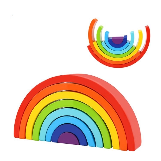 Tooky Toy Holz Regenbogen Puzzle