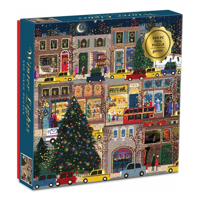 Galison Puzzle Winter Lichter 500 Teile
