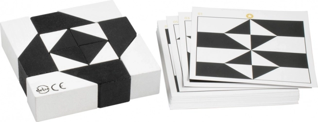 Detoa Denkspiel Tangram schwarz-weiß