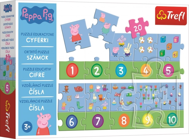 Lernpuzzle Zahlen Peppa Wutz