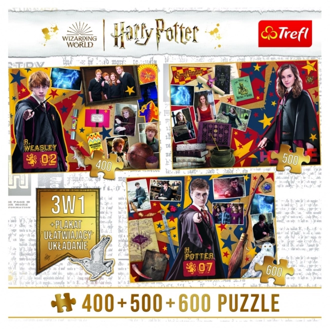 Trefl Puzzle Harry Potter: Ron, Hermine und Harry 3er-Set