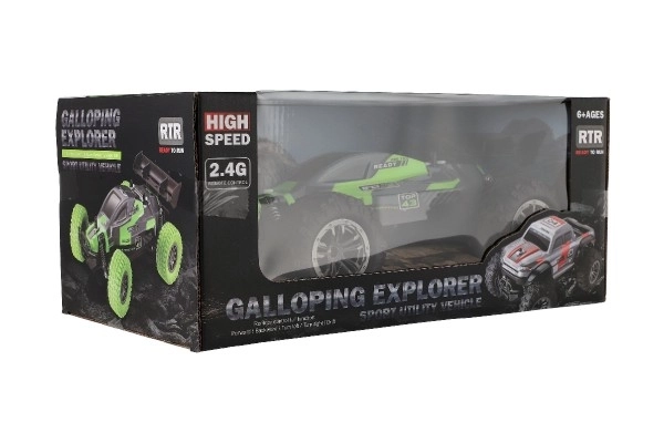 Auto RC Buggy Geschwindigkeit 2,4GHz Kunststoff 25cm auf Batterie in Box 31x14x18cm – Grün