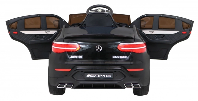 Mercedes Benz GLC63S für Kinder schwarz + Fernbedienung + 4x4 Antrieb + MP3 LED + EVA + langsamer Start