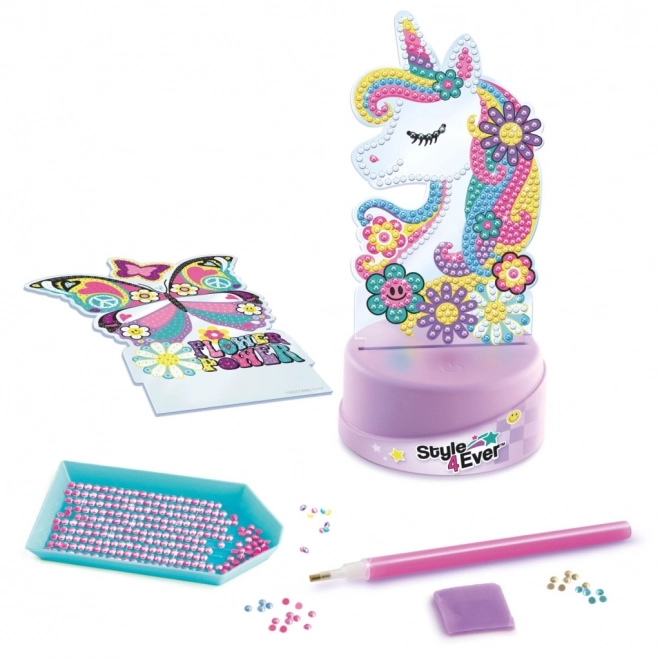 Diamantmalerei - Lampe Einhorn