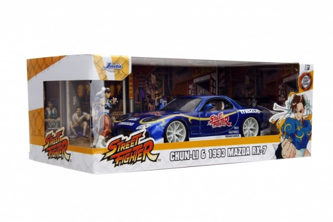 Street Fighter 1993 Mazda RX7 Modellauto 1:24