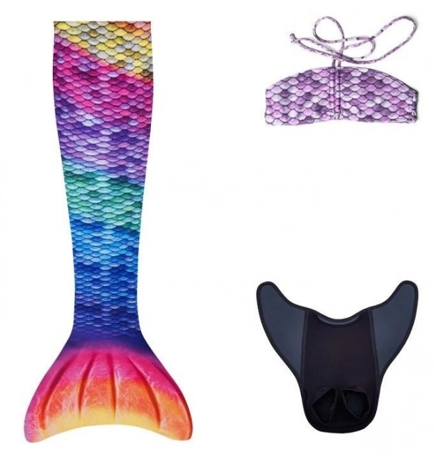 Schwimmflosse Syrenenflosse Aquaris Rainbow mit Bikini