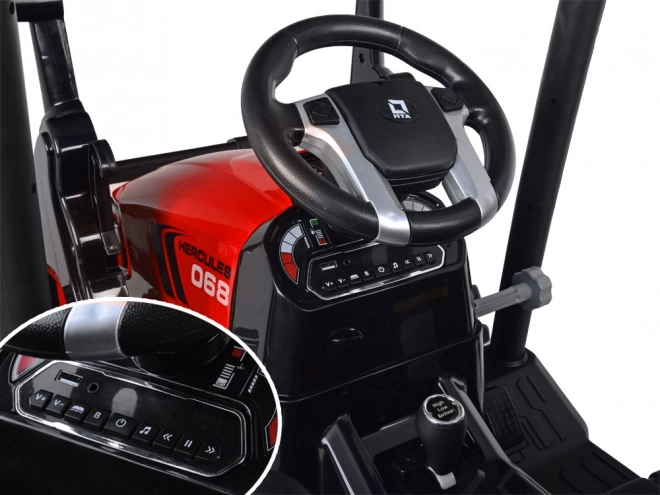 Großer elektrischer Traktor mit Anhänger und Schaufel für Kinder