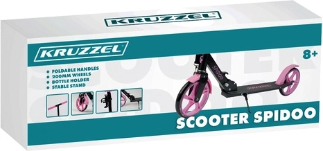 Faltbarer City-Roller für Kinder mit großen Rädern (200 mm) – rosa