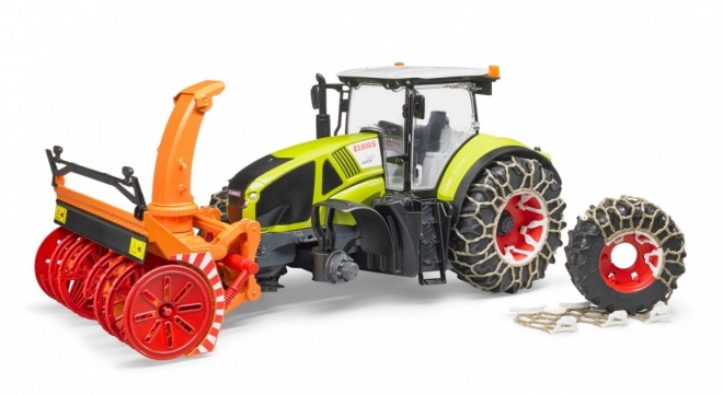 Bruder Traktor Claas Axion 950 mit Schneefräse