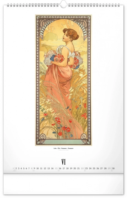 Wandkalender Alfons Mucha 2025