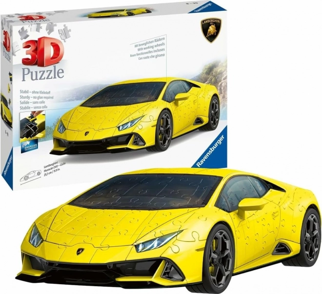 Lamborghini Huracán Evo 3D Puzzle, Gelb