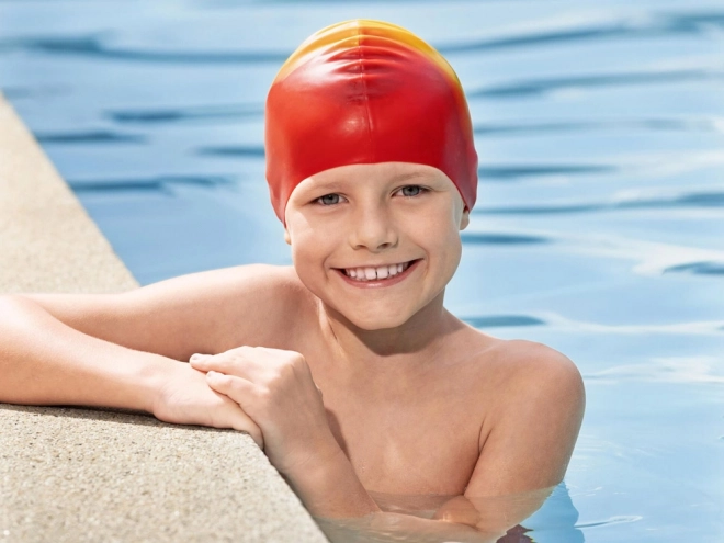 Bunter Silikon Schwimmkappe für Kinder