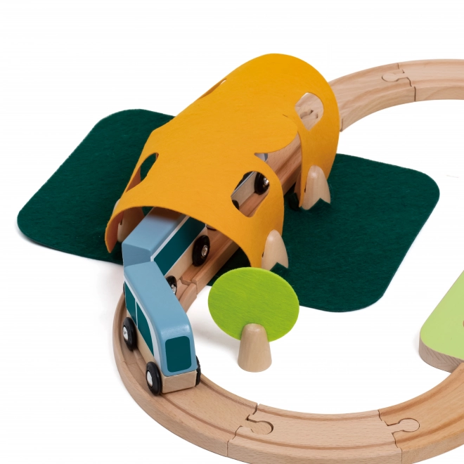 Klassische Welt Holz-Eisenbahnset mit Formen-Sortierer