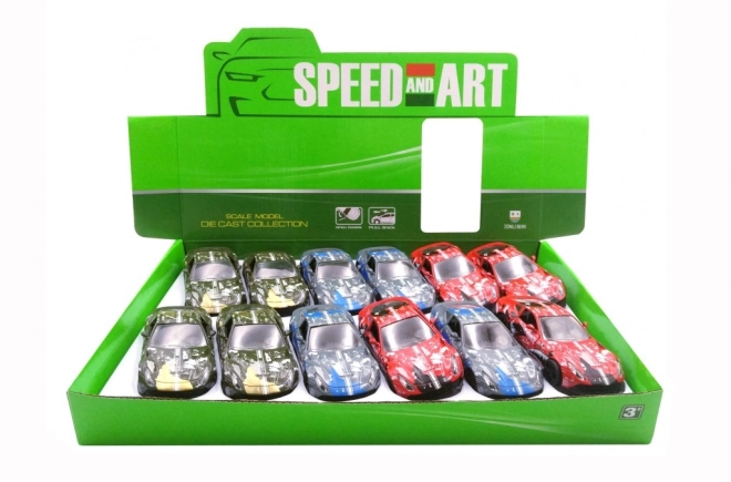 Metallmodell Sportwagen mit 3 Designs