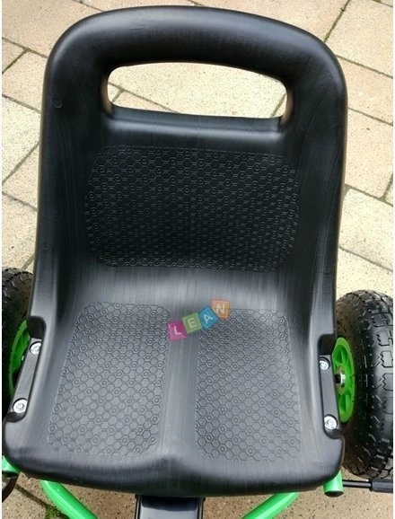 Tret-Gokart mit Luftreifen + Aufblasbare Reifen + Verstellbarer Sitz – Grün