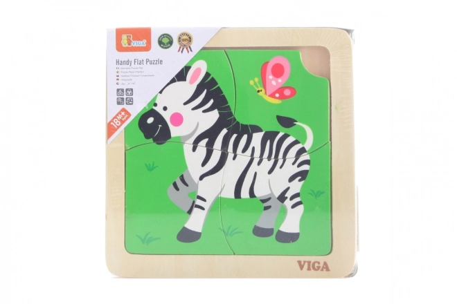 Holzpuzzle Zebra 4-teilig