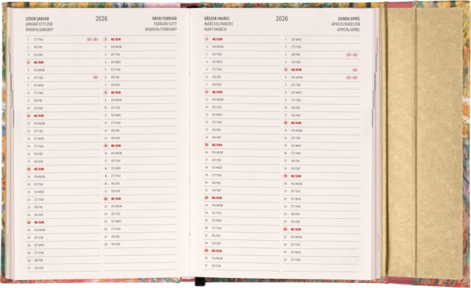 Notique Magnetischer Wochenkalender 2025 im Claude Monet Design