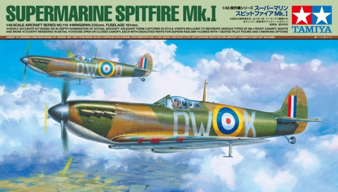 Plastikmodellflugzeug Supermarine Spitfire Mk.I