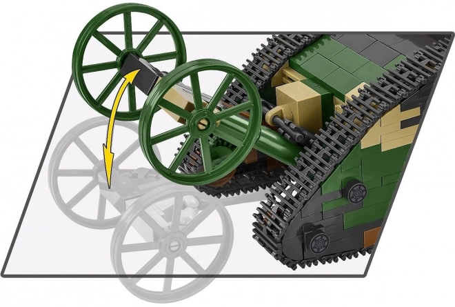 Mark I Panzerbausatz mit 878 Bausteinen