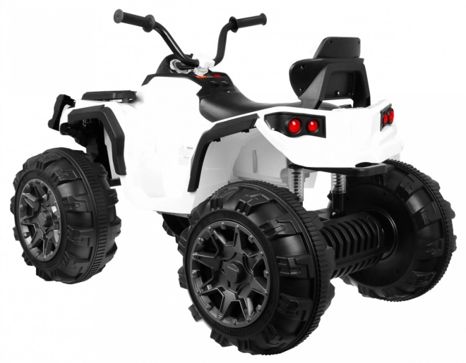 Kinder-Batterie-Quad weiß + EVA Räder + MP3 Radio + LED + langsamer Start