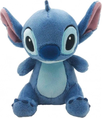 Sitzendes Plüschtier Stitch blau 18cm
