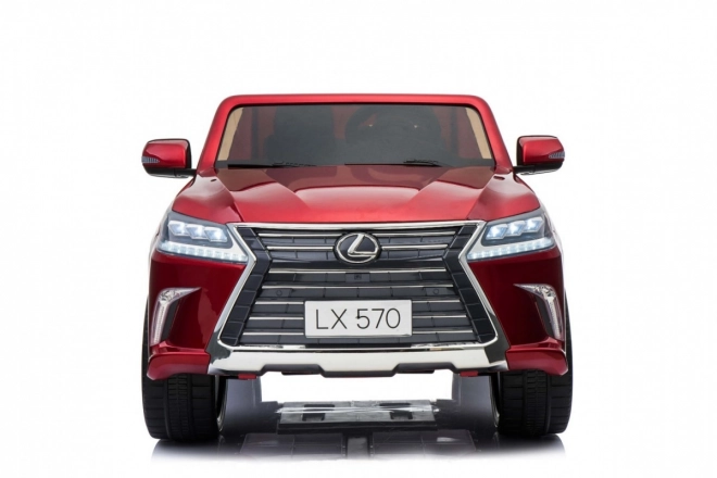 Lexus LX570 Lackiertes Auto für 2 Kinder Rot + Fernbedienung + EVA Räder + MP3 LED Radio