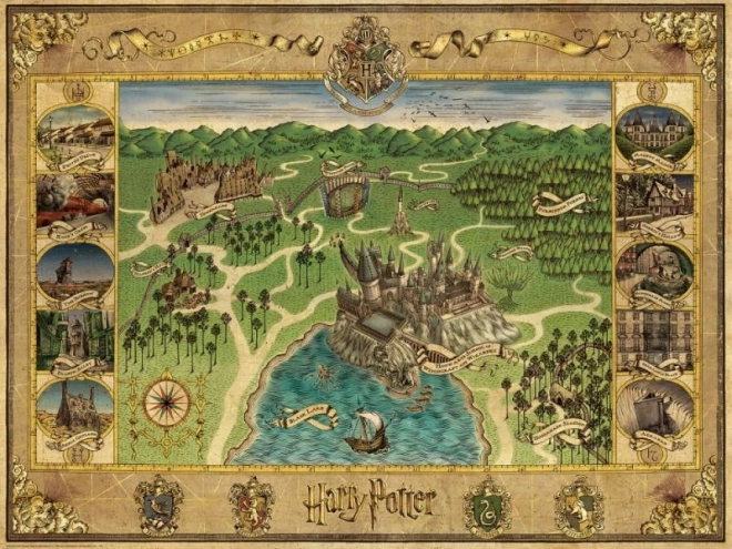 Harry Potter: Hogwarts Karte Puzzle 1500 Teile