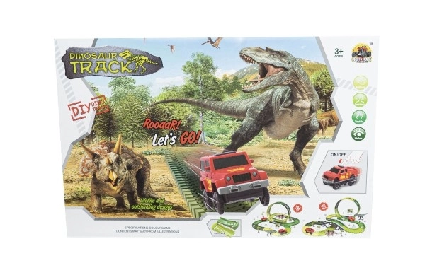 Dinosaurier Autorennbahn Set