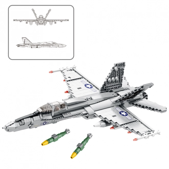 Konstruktionsspielzeug F-16 Kampfflugzeug