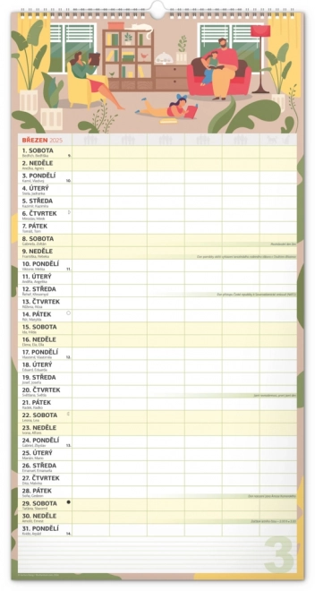 Notique Wandkalender Familienplaner XXL 2025