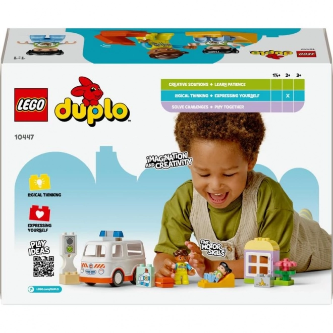 Lego Duplo Stadtwagen Rettungswagen mit Fahrer