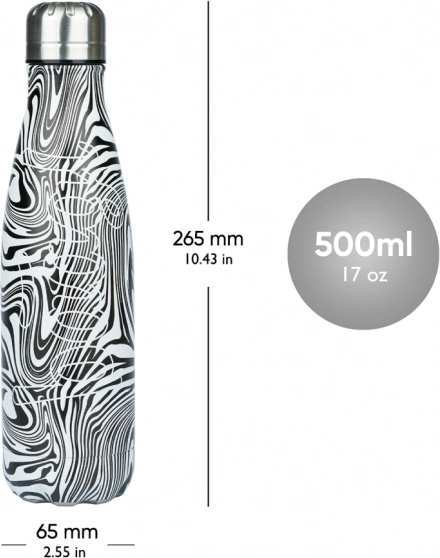 Baagl Thermosflasche mit Metallverschluss, 500 ml