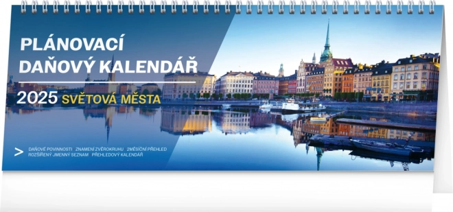 Notique Tischkalender Planung Steuer – Weltstädte 2025