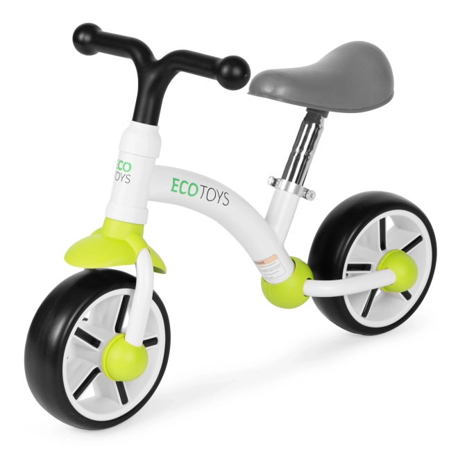Laufrad für Kinder mit EVA-Rädern, verstellbarer Sitz, grün, Ecotoys