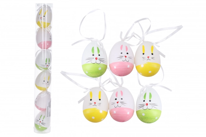 Dekorative bunte Plastikeier 6 cm