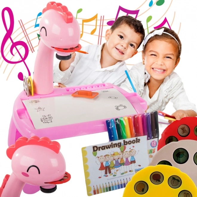 Projektor Tisch mit Zeichnen und Marker für Kinder