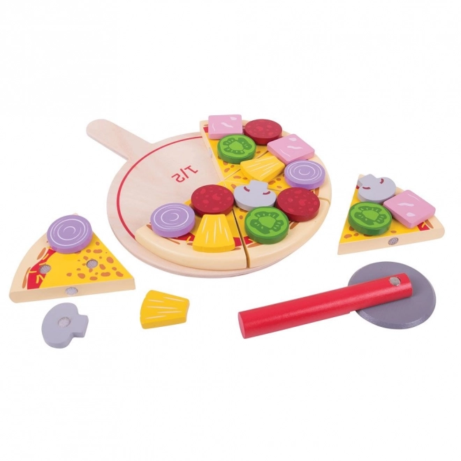 Bigjigs Toys Holz Pizza zum Schneiden