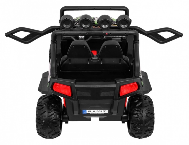 Kinder Geländewagen Grand Buggy 4x4 mit Tarnung, LED-Beleuchtung und MP3-Radio
