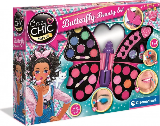 Fantastisches Make-up-Set Schmetterling Crazy Chic