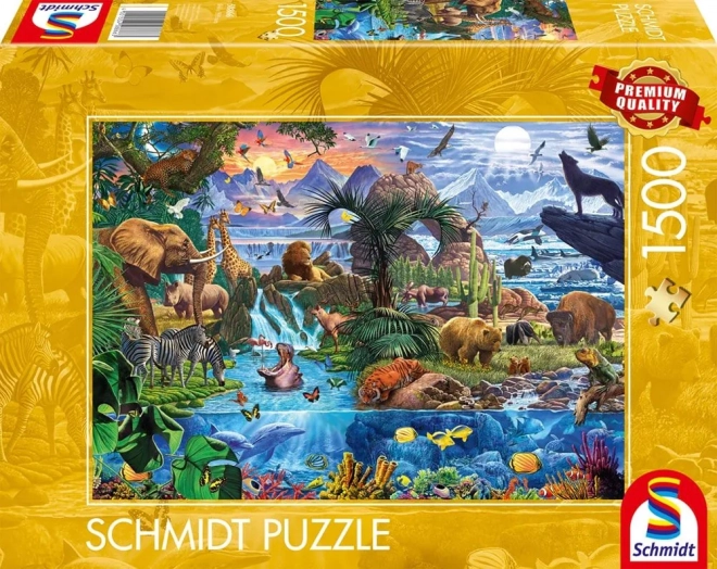 Panorama der Tierwelt Puzzle