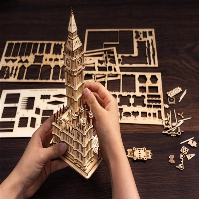 RoboTime hölzernes 3D-Puzzle Big Ben leuchtend