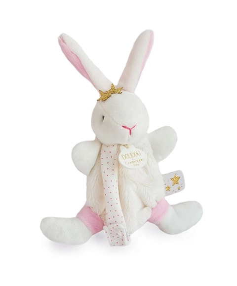 Doudou Kuschelhase mit Schnullerhalter 15 cm