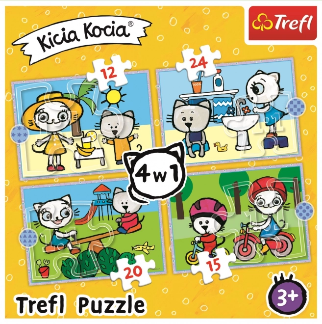 Kicia Kocia Puzzle Set 4 in 1