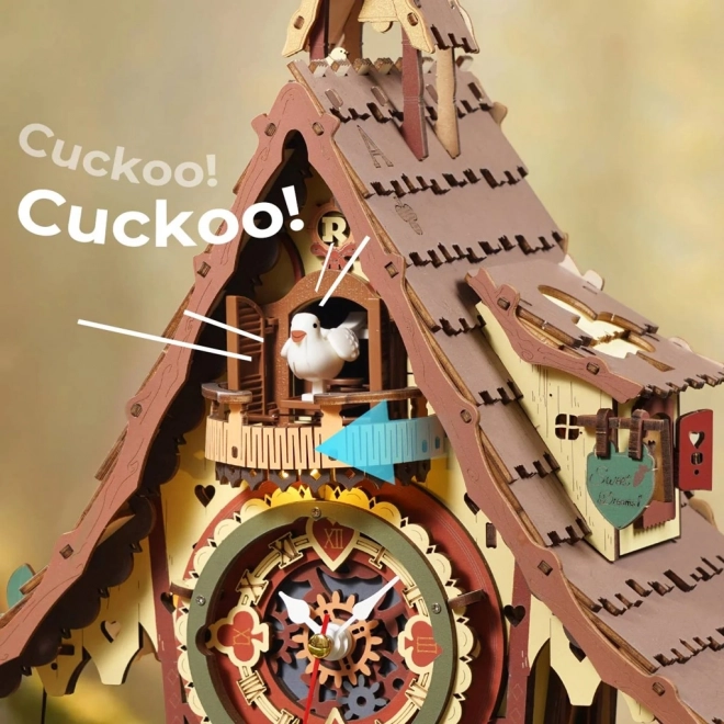 3D Mechanisches Puzzle Kuckucksuhr