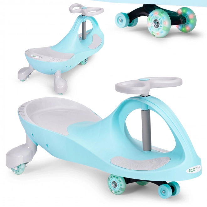 Wiggle Car Kinderfahrzeug mit LED Rädern Blau